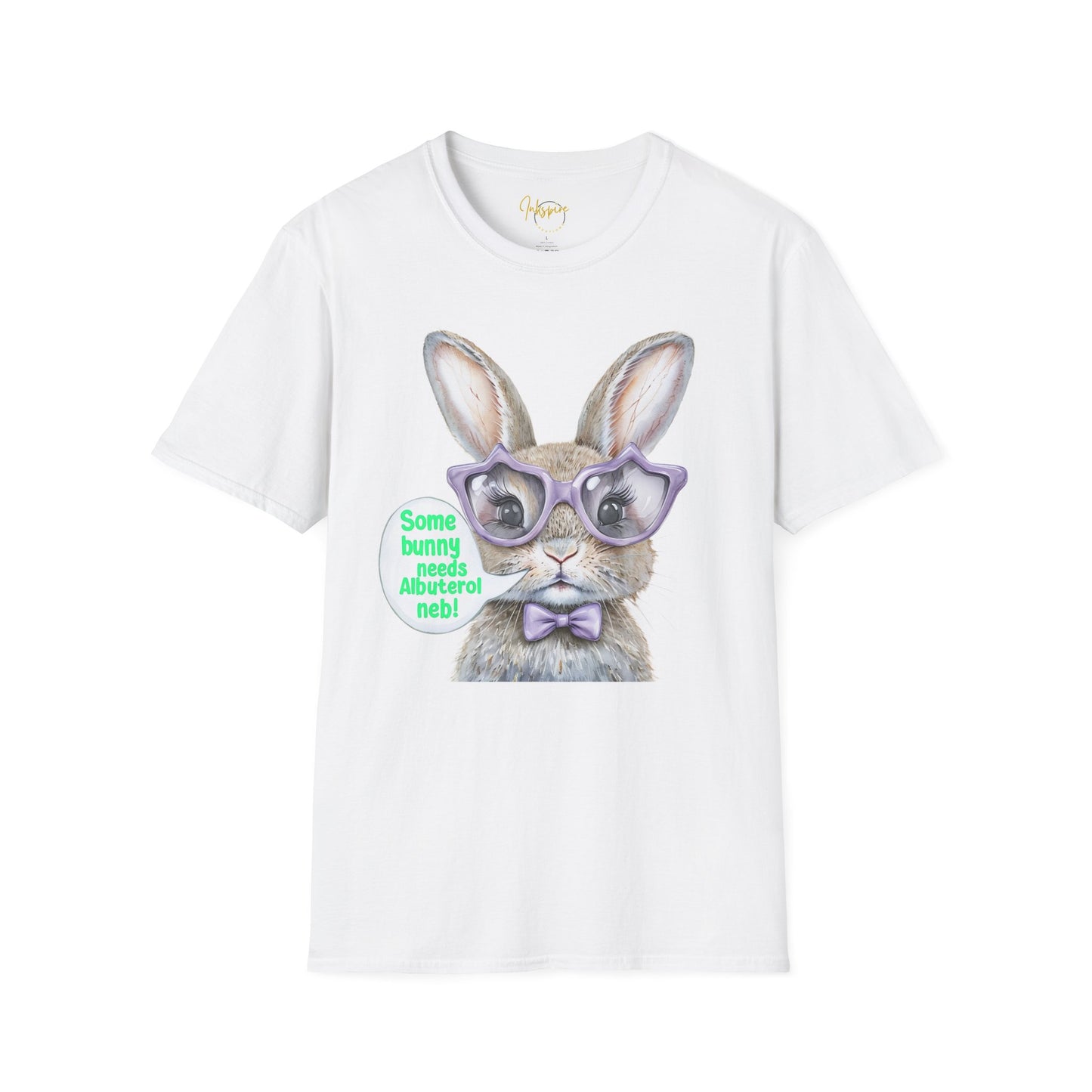 Funny Bunny T-Shirt - "Some Bunny Needs Albuterol" - Women's & Men's Humor Tee